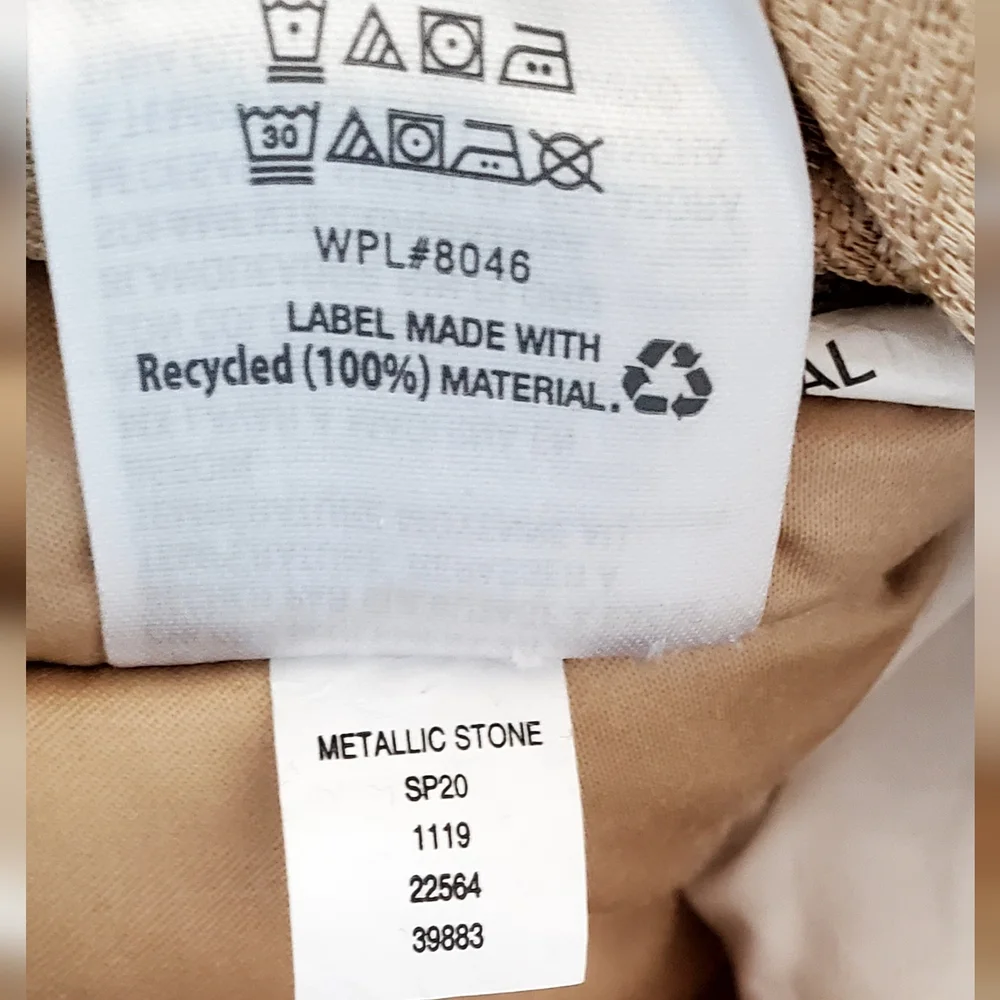 Hotel Collection Macy's Set Of 2 Metallic Stone Gold European Pillow Shams, NWT